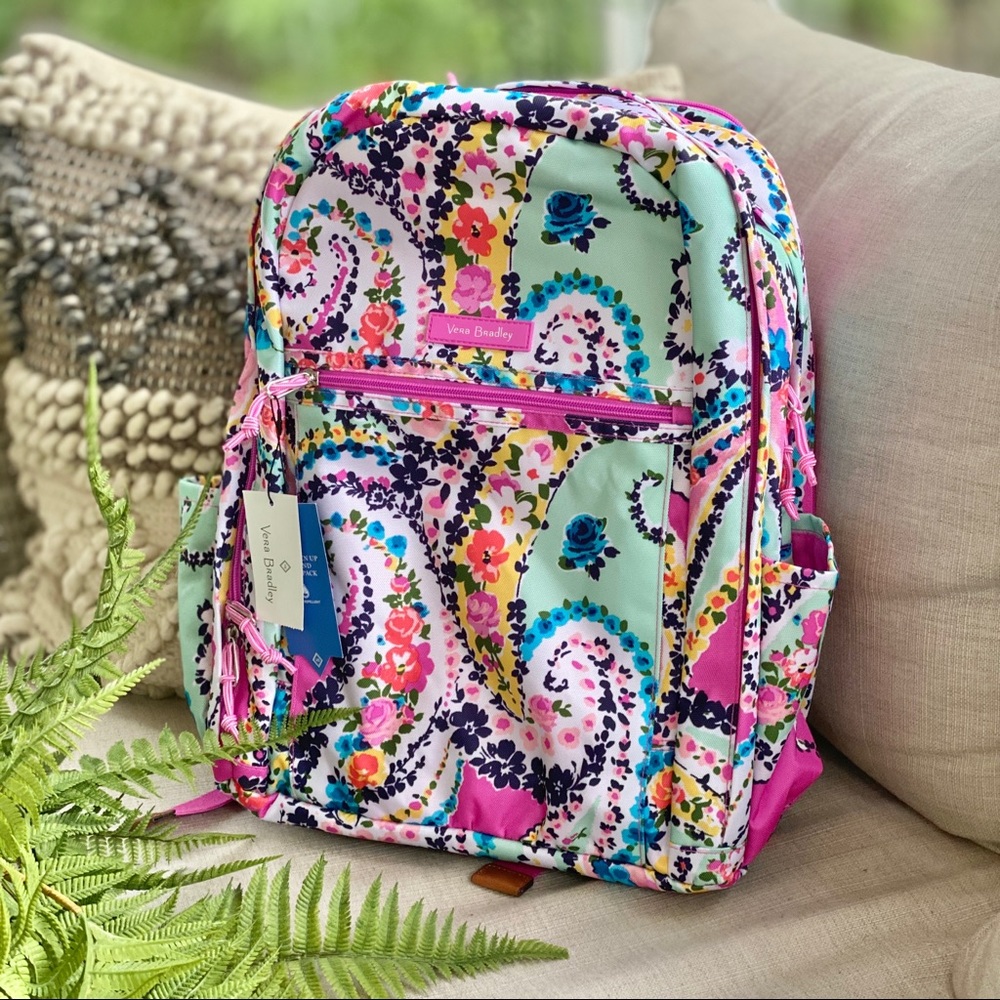 VERA BRADLEY Lighten Up Grand Backpack RARE Print